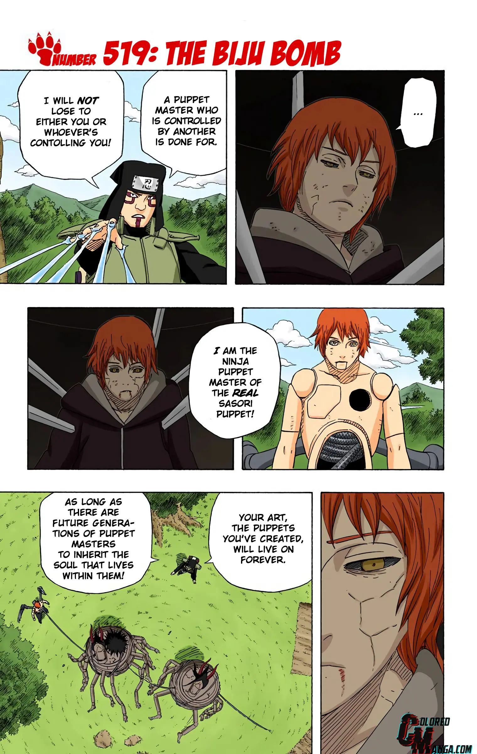 Naruto Colored Manga Online, chapter 519, page 1
