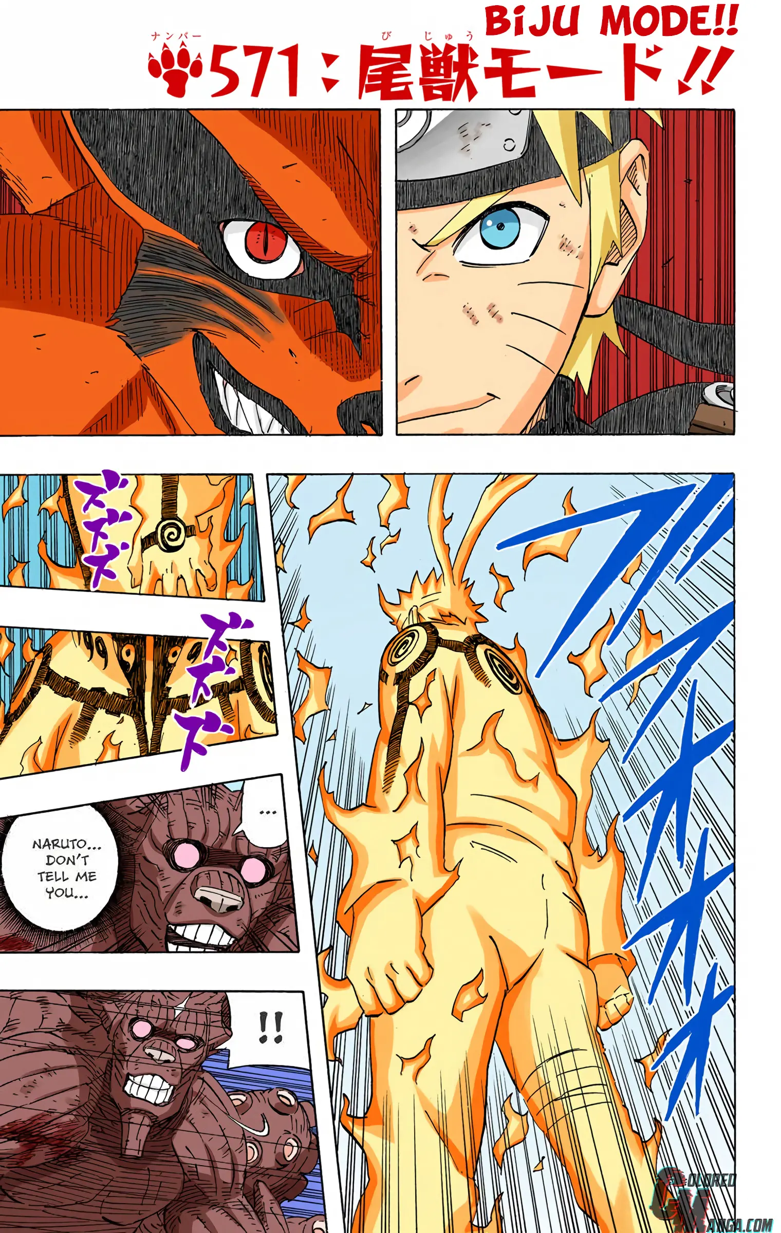 Naruto Colored Manga Online, chapter 571, page 1