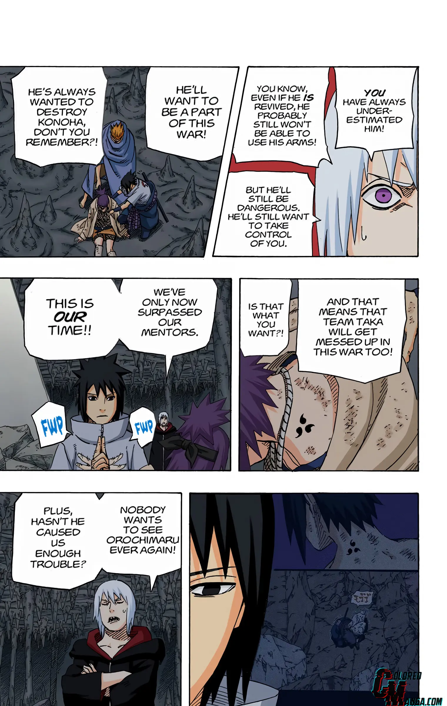 Naruto Colored Manga Online, chapter 593, page 3