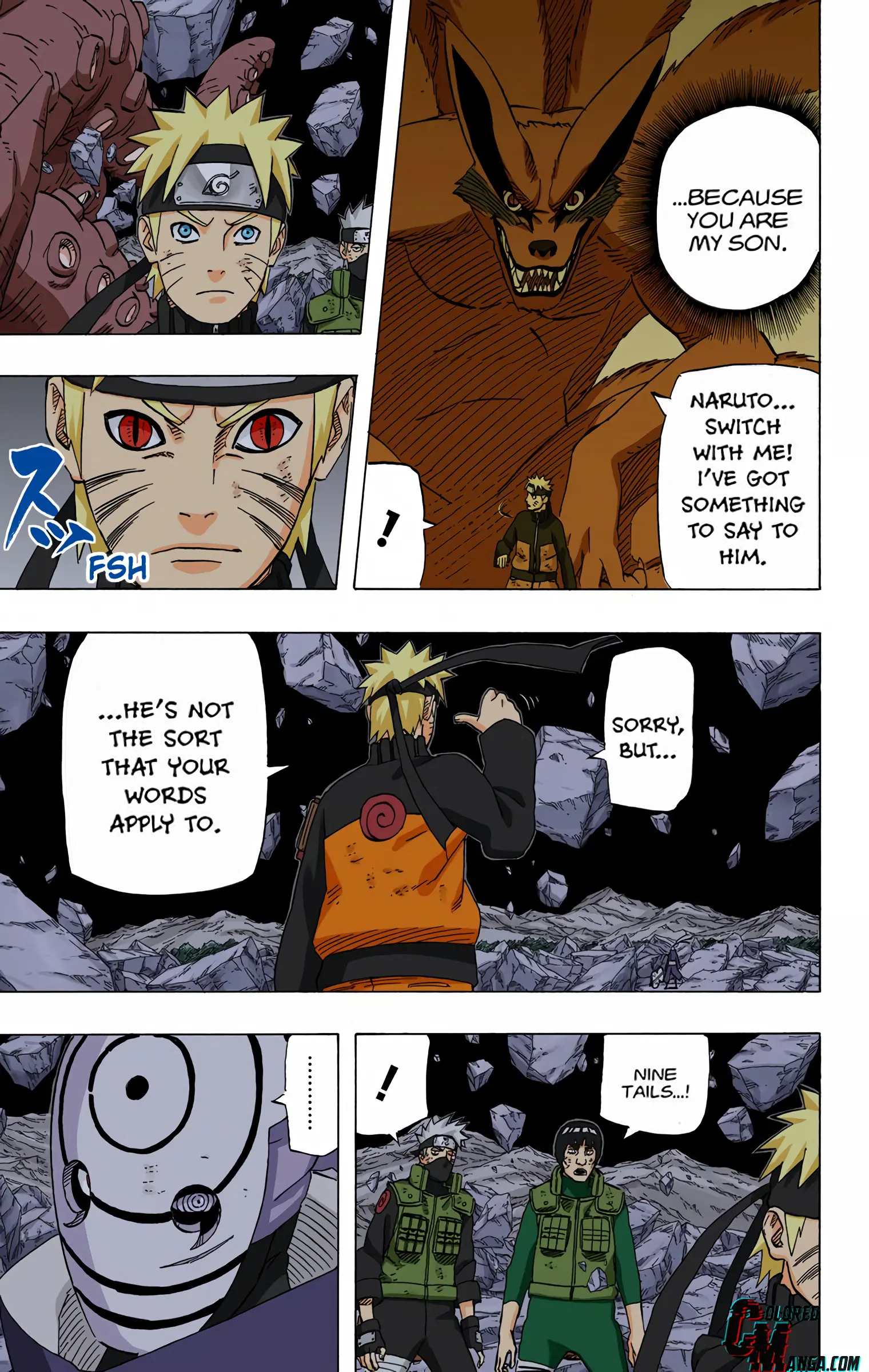 Naruto Colored Manga Online, chapter 597, page 18