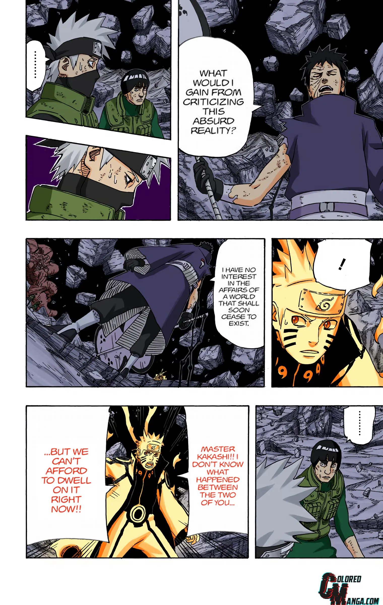 Naruto Colored Manga Online, chapter 600, page 12