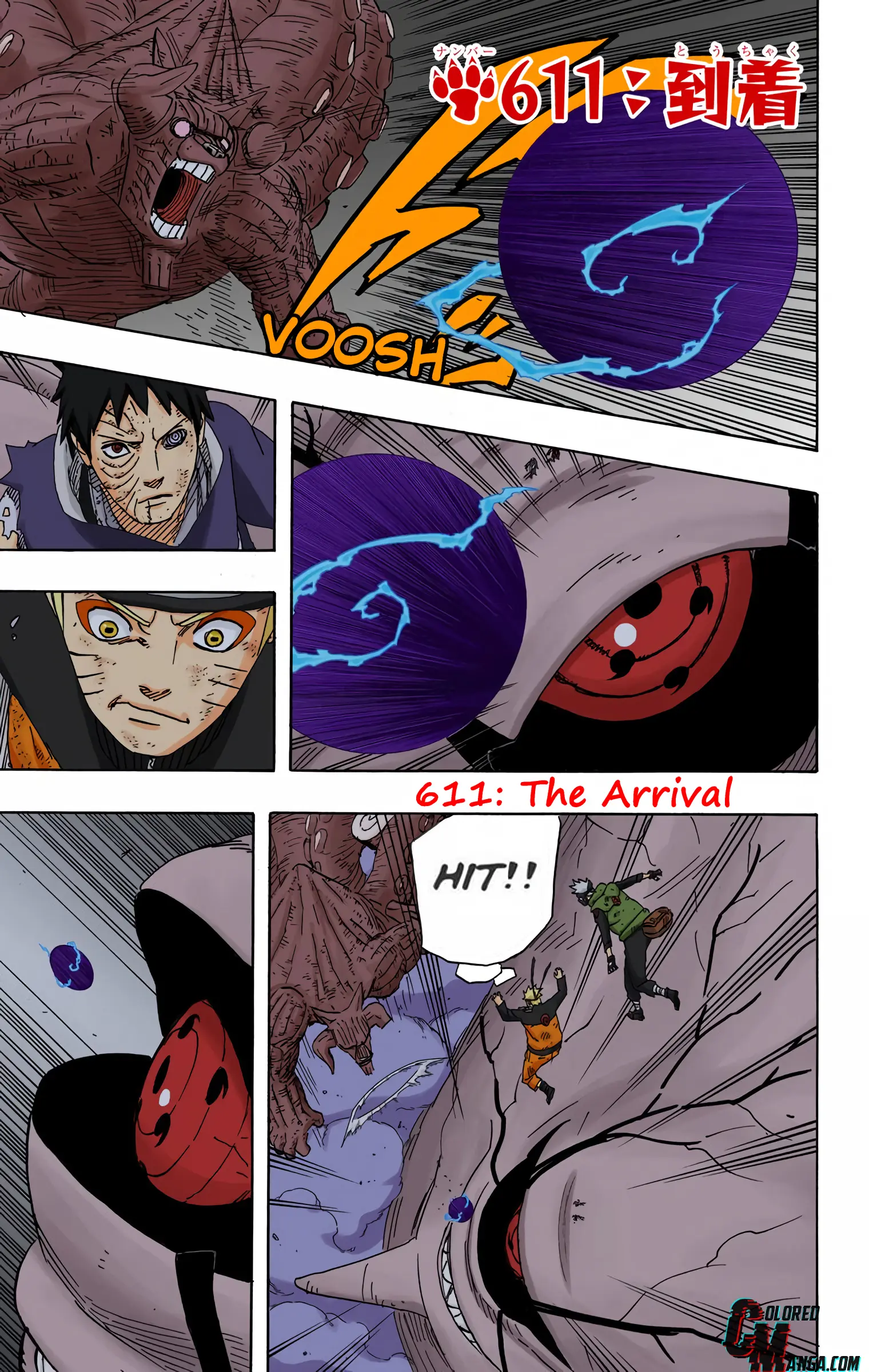 Naruto Colored Manga Online, chapter 611, page 1