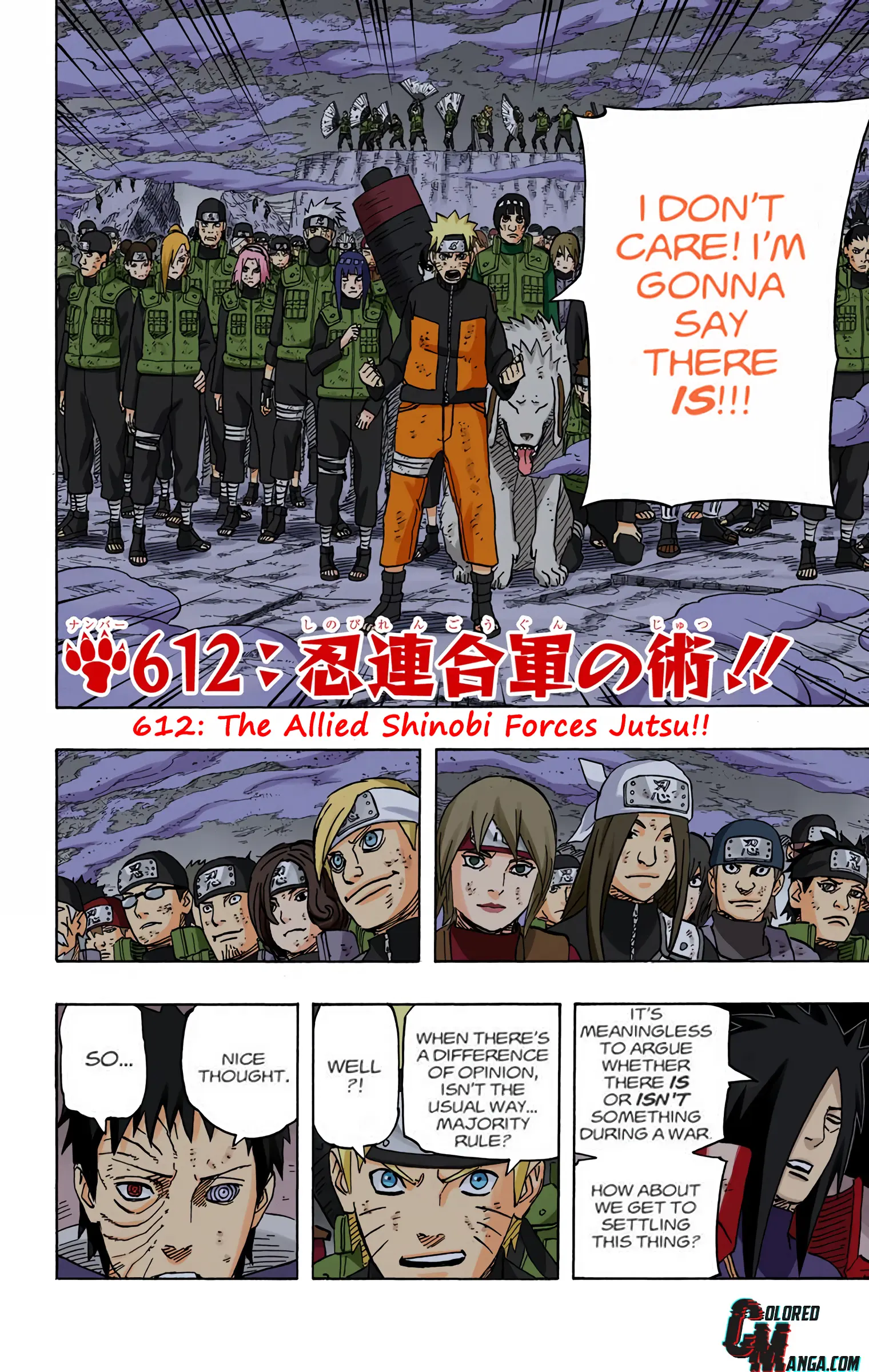Naruto Colored Manga Online, chapter 612, page 2