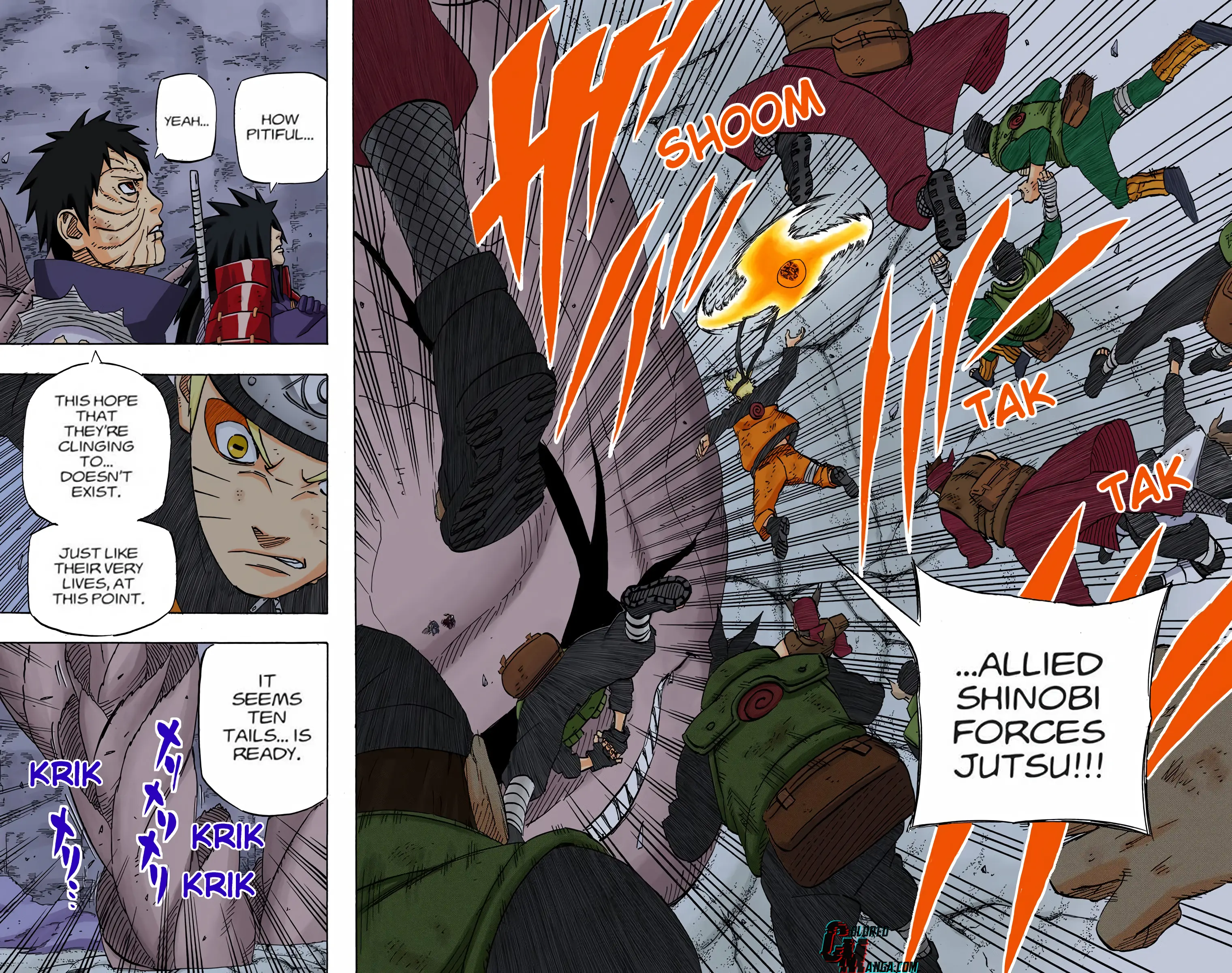 Naruto Colored Manga Online, chapter 612, page 16