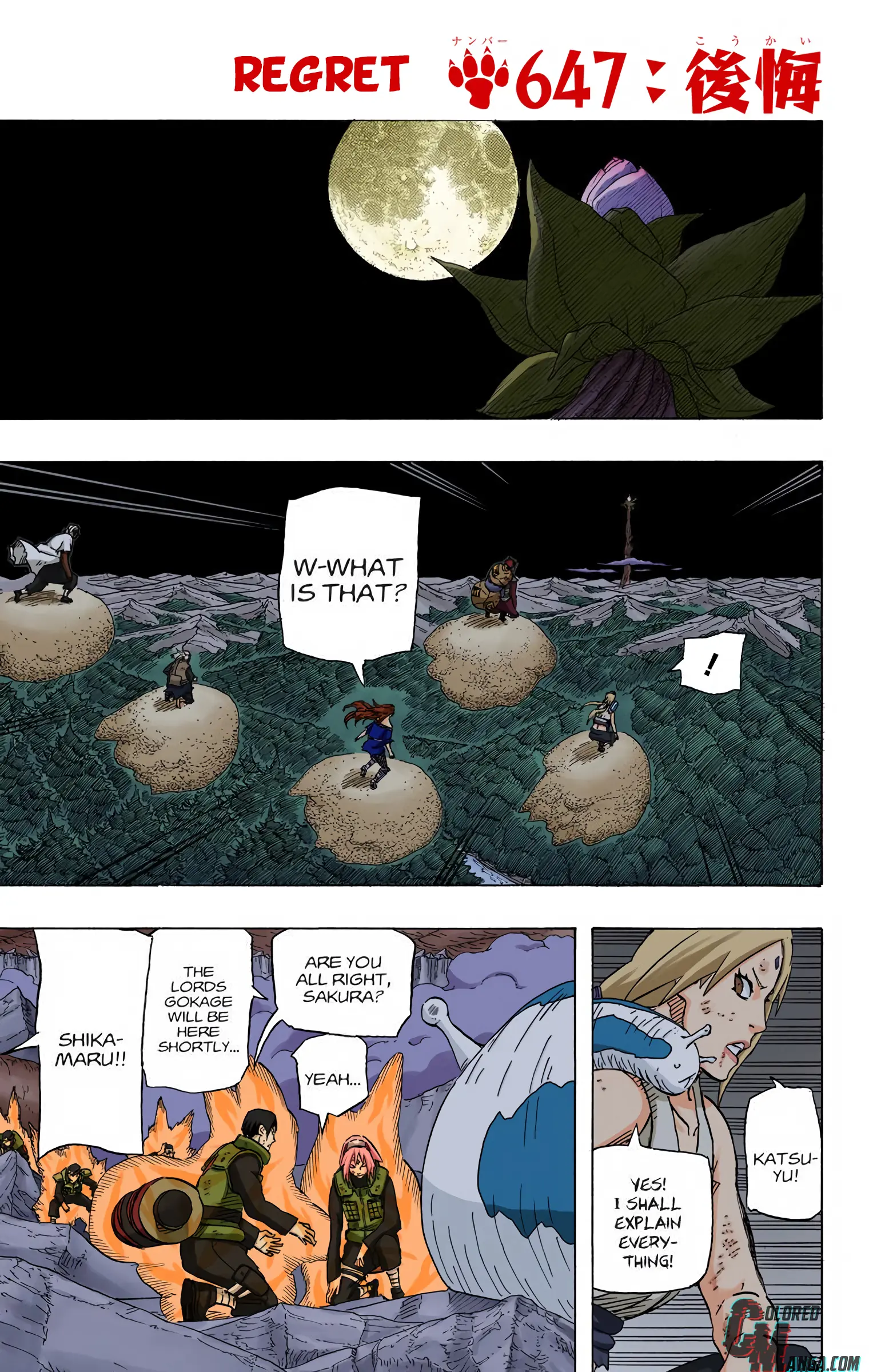 Naruto Colored Manga Online, chapter 647, page 1