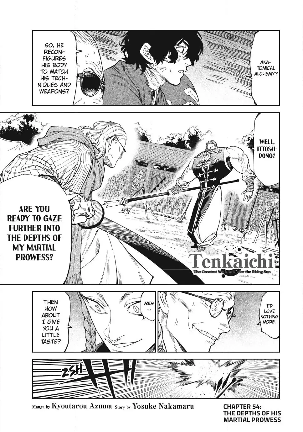 Tenkaichi Nihon Saikyo Bugeisha Ketteisen, chapter 54, page 1