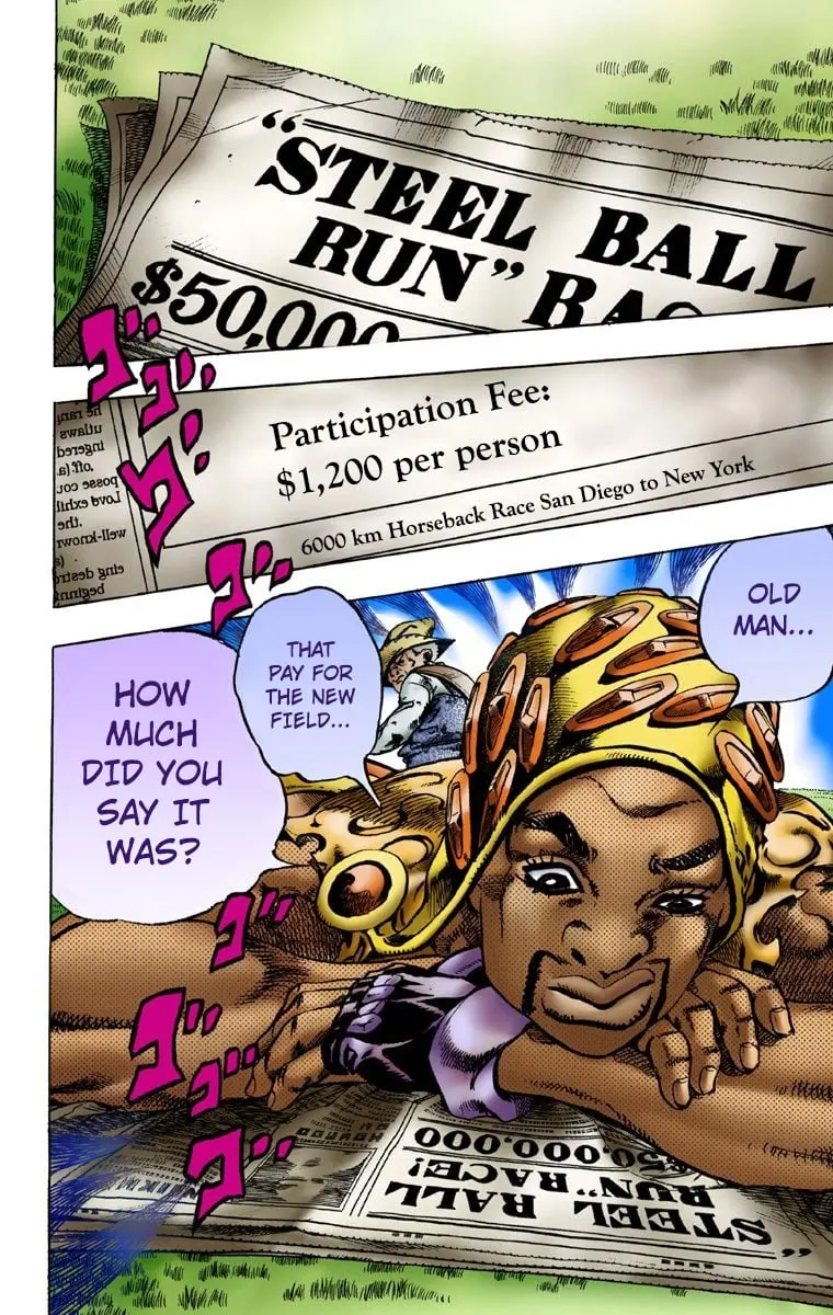 JoJo's Bizarre Adventure Steel Ball Run Colored Manga, chapter 2, page 8