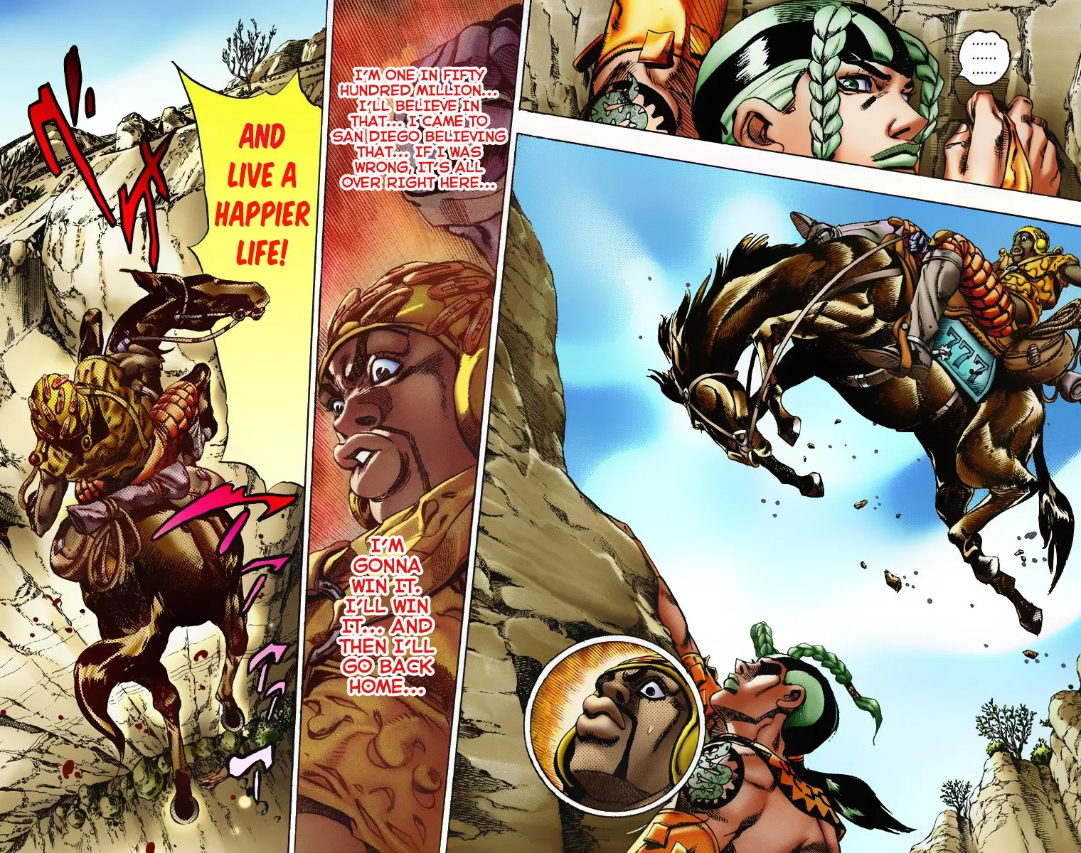 JoJo's Bizarre Adventure Steel Ball Run Colored Manga, chapter 7, page 9