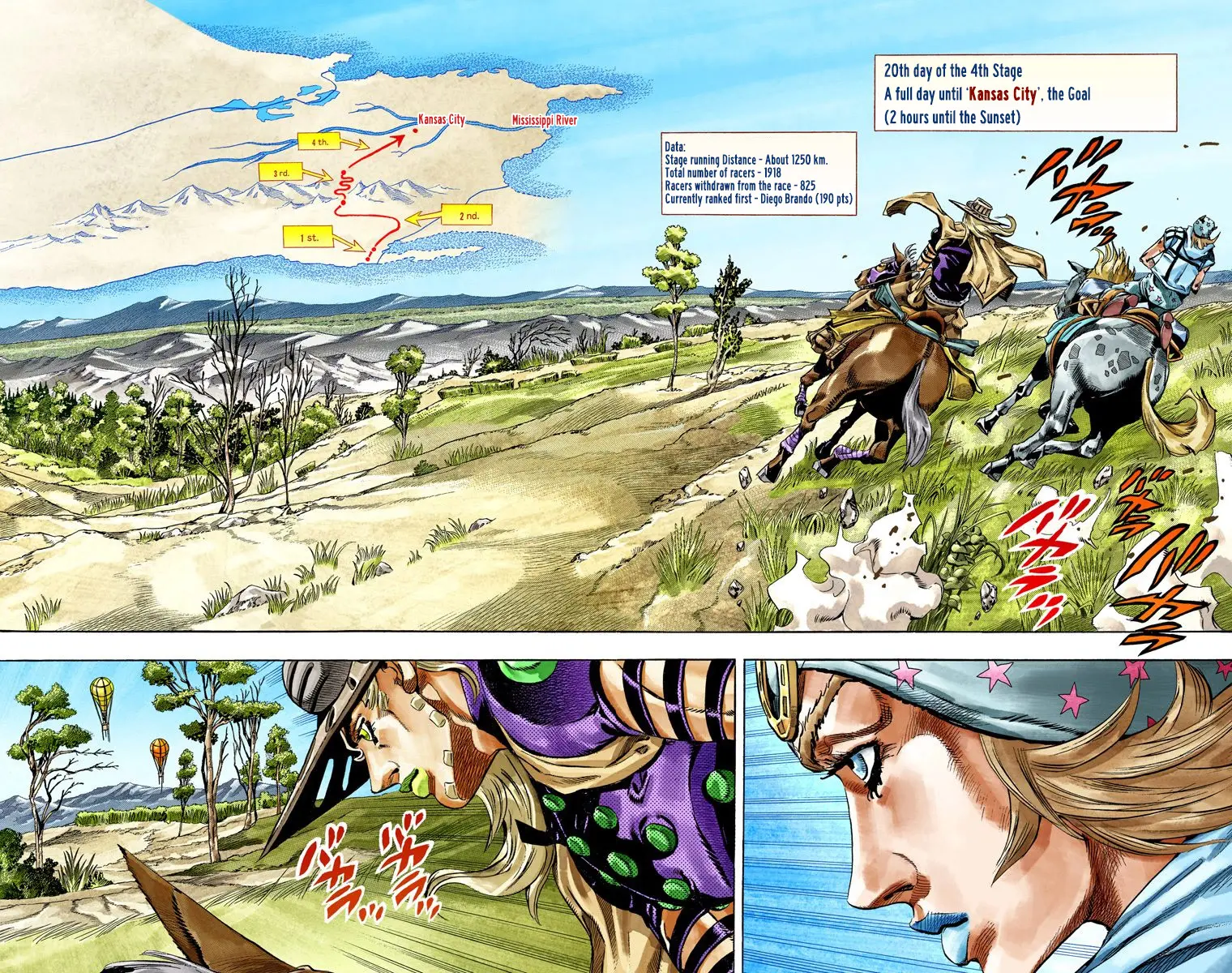 JoJo's Bizarre Adventure Steel Ball Run Colored Manga, chapter 36, page 3
