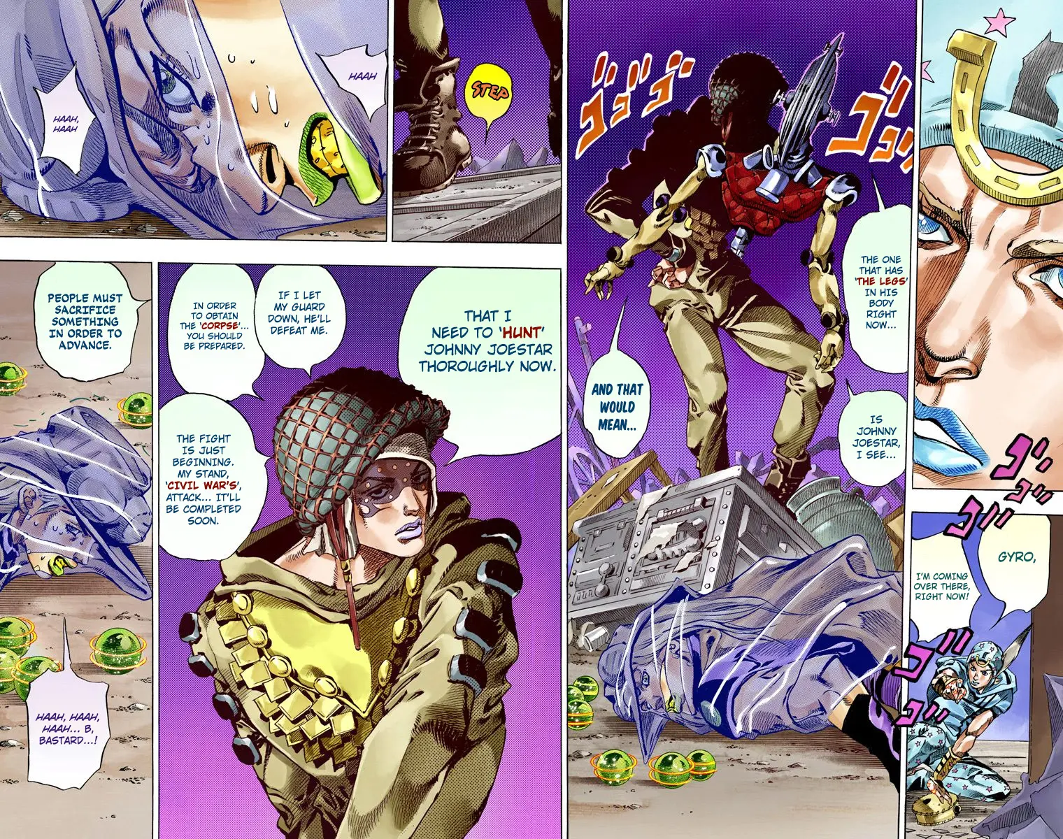 JoJo's Bizarre Adventure Steel Ball Run Colored Manga, chapter 58, page 10