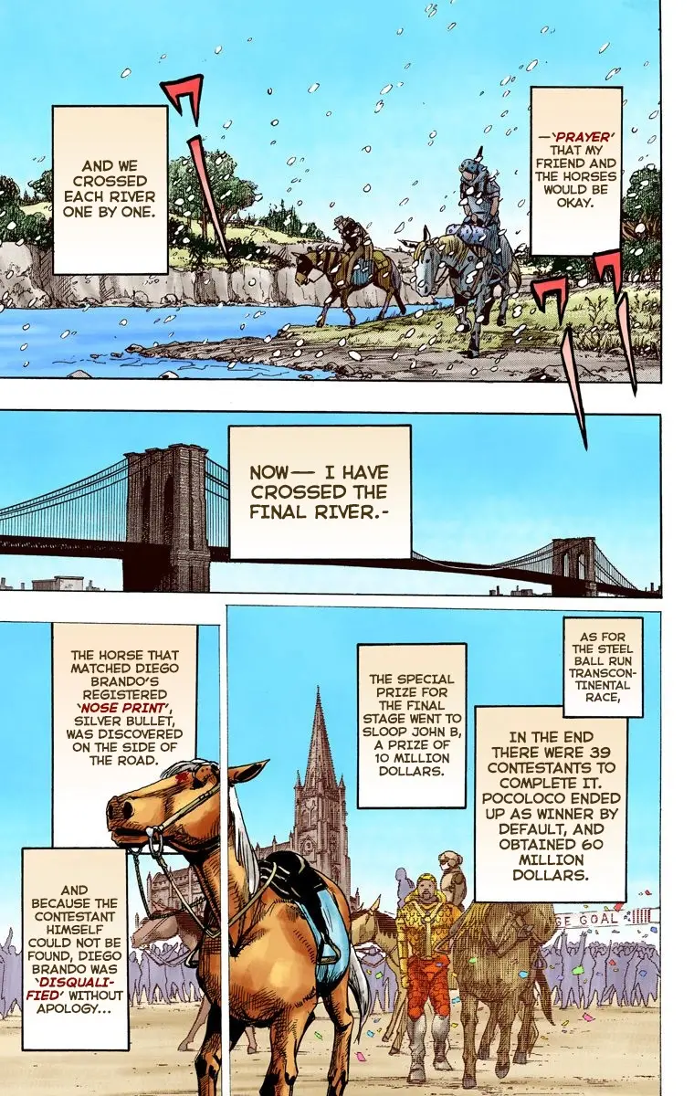 JoJo's Bizarre Adventure Steel Ball Run Colored Manga, chapter 95 END, page 28