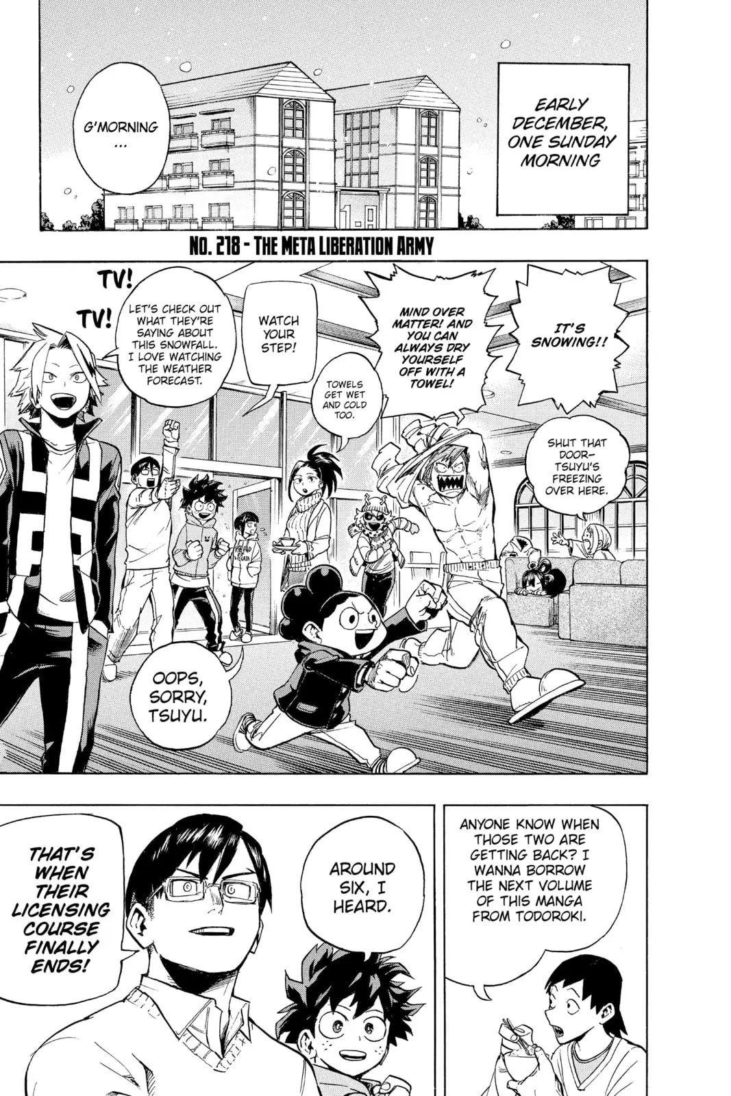 My Hero Academia, chapter 218, page 1