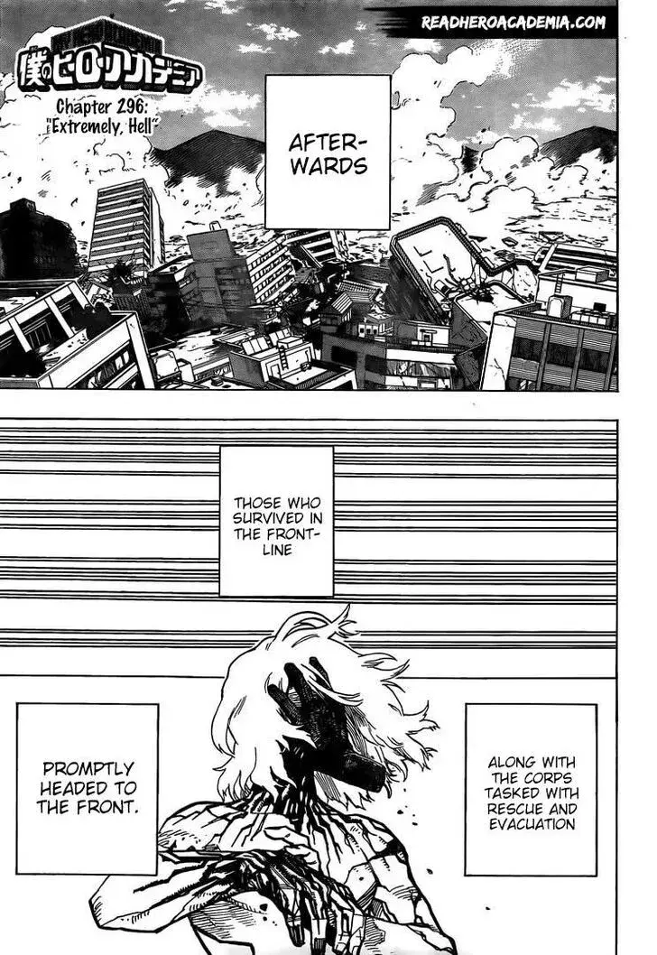 My Hero Academia, chapter 296, page 1