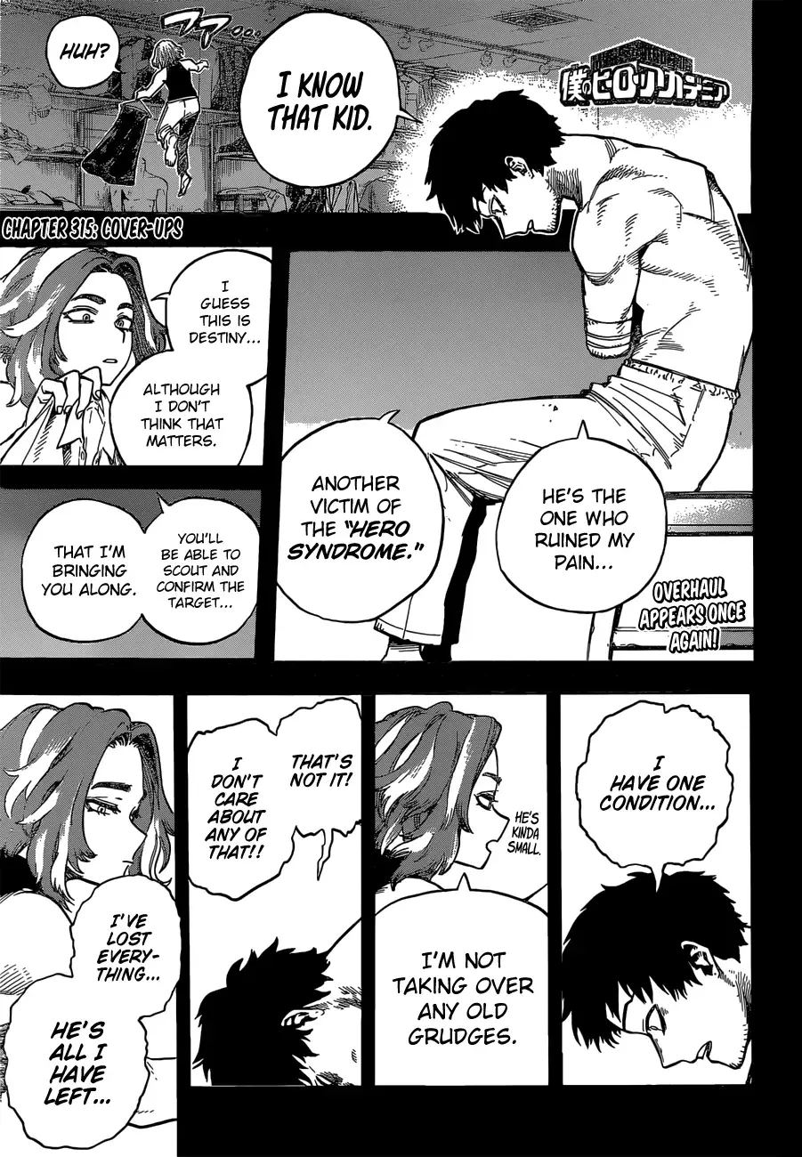 My Hero Academia, chapter 315, page 1