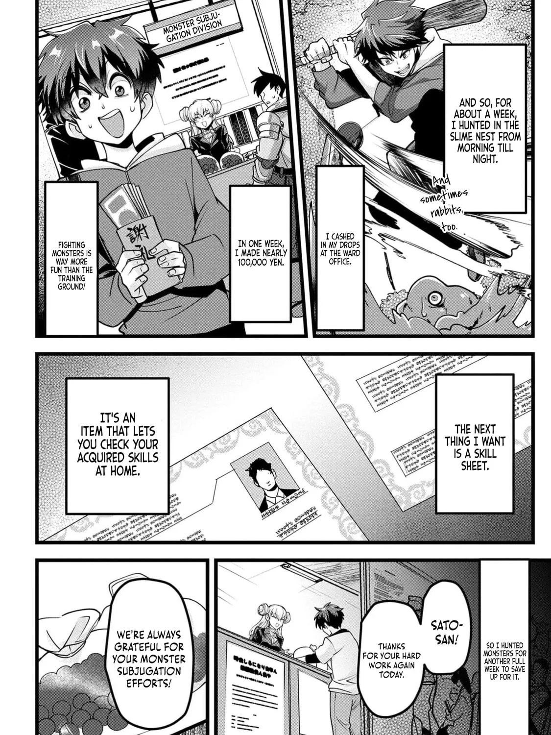 Chronicles of an Online Game Addict's Reincarnation in Another World: He Can't Use the Fighting Skill That Earned Him the Title of Fist King, so He Started Swinging a Club for Eight Hours a Day, chapter 2, page 43