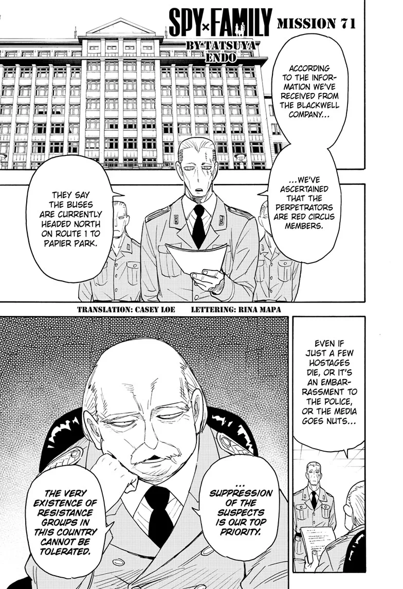 SPY x FAMILY Manga, chapter 71, page 1
