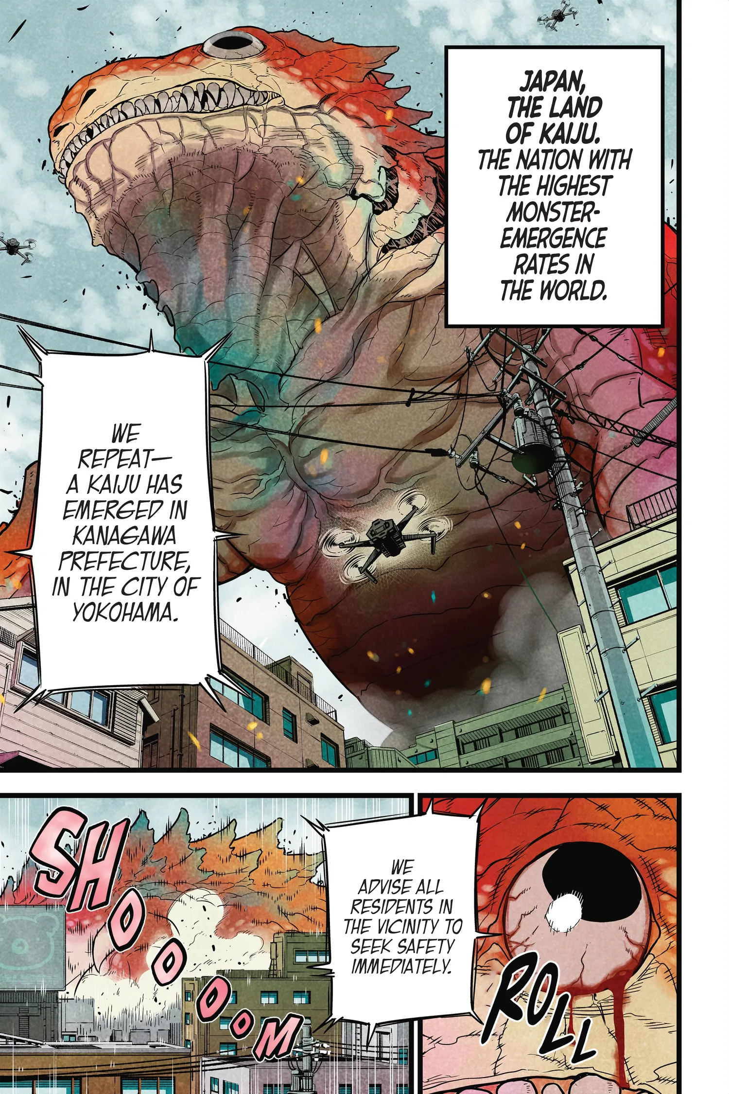 Kaiju No 8 Manga, chapter Vol 1, page 2