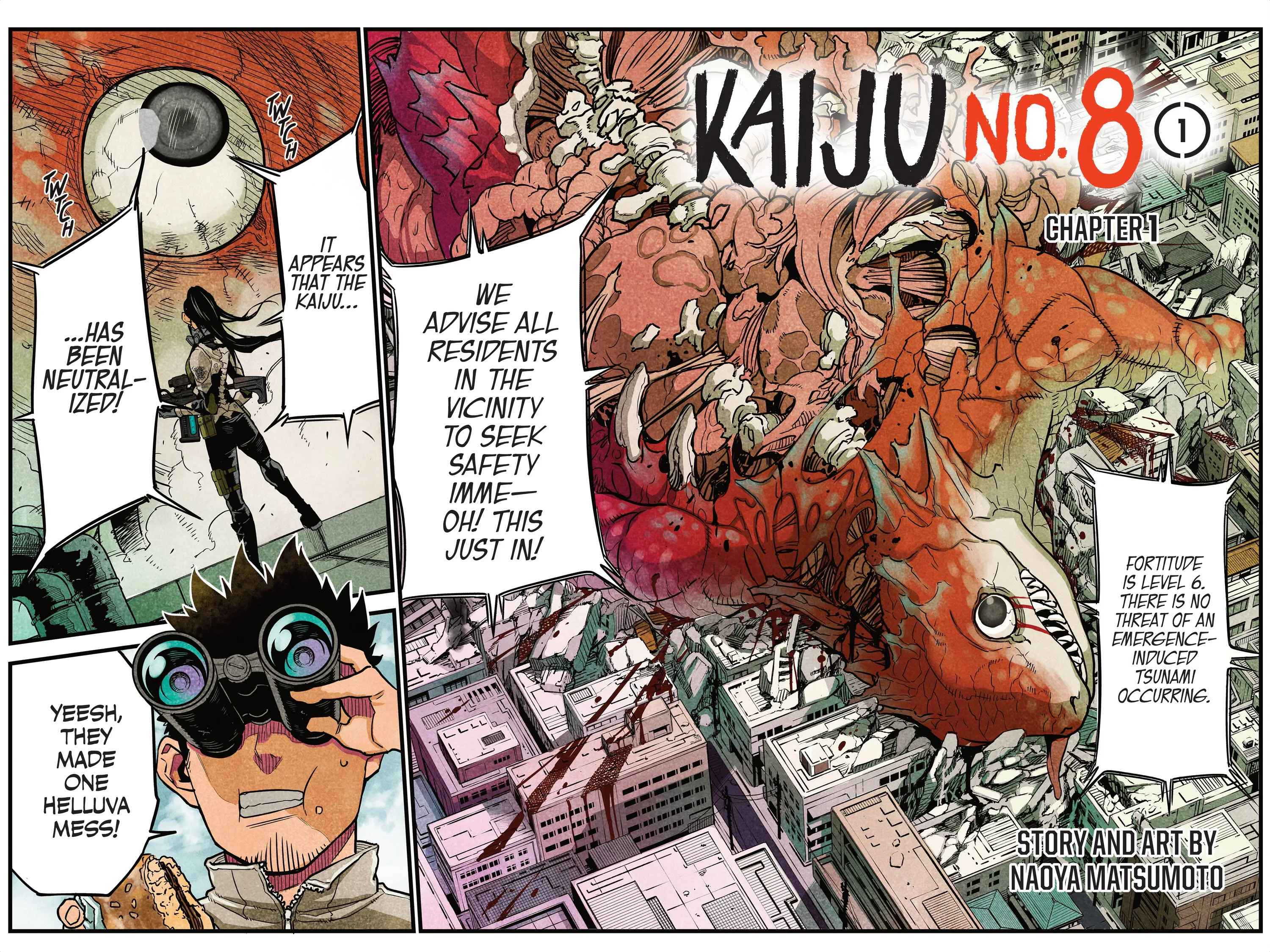 Kaiju No 8 Manga, chapter Vol 1, page 3