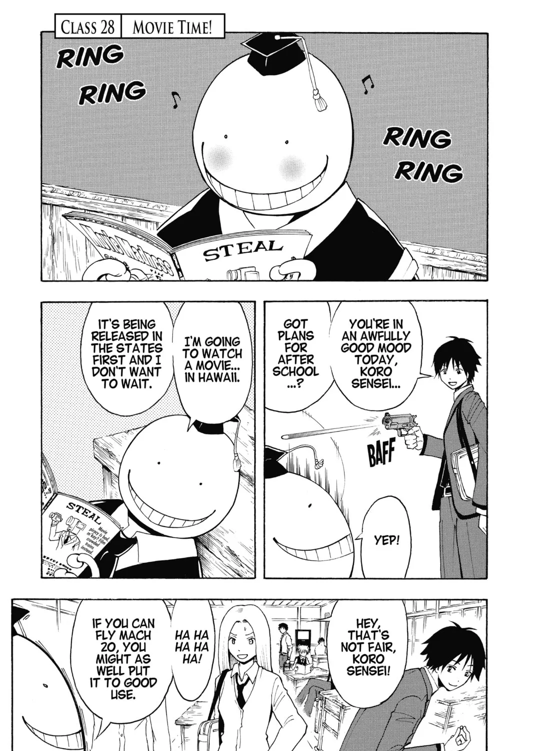 Assassination Classroom, chapter 28, page 1