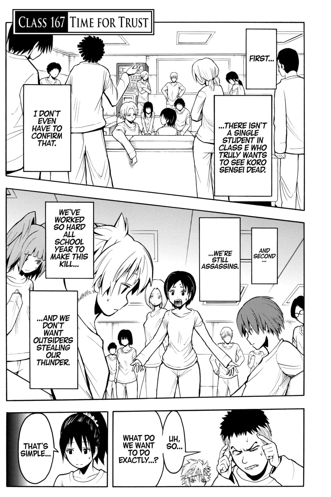 Assassination Classroom, chapter 167, page 1